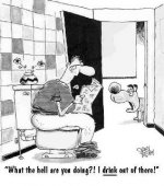 man and dog in bathroom - humor.jpg